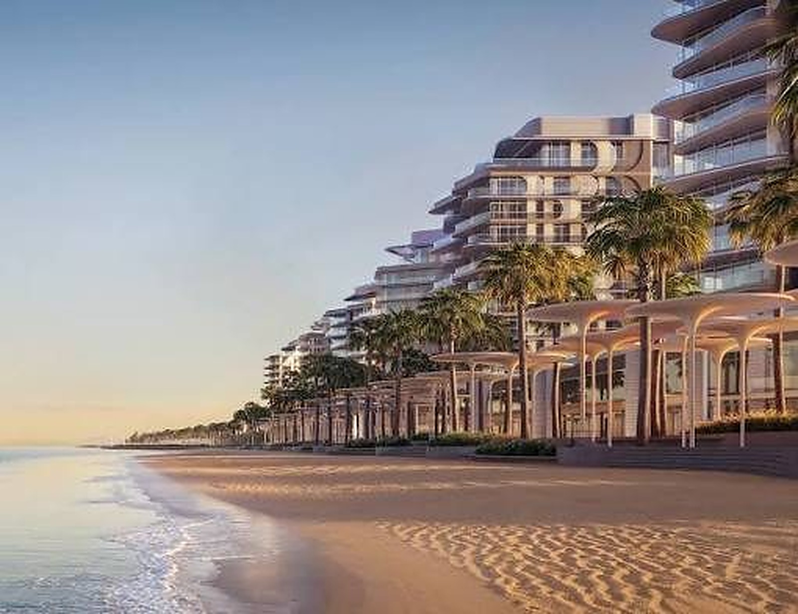 Al Fahid Island beachfront promenade render