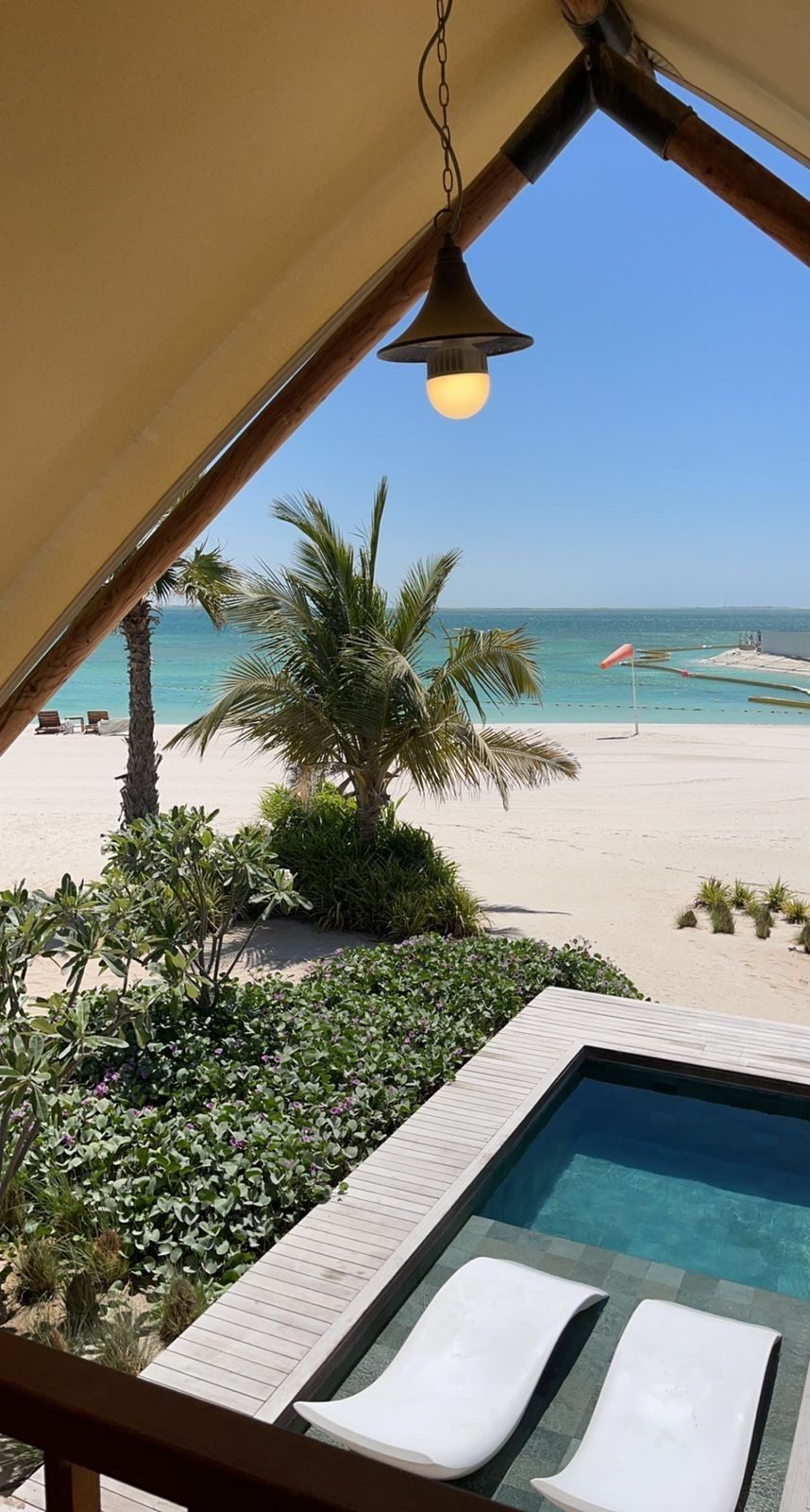 Beachfront cabana and pool, Hudayriyat Island