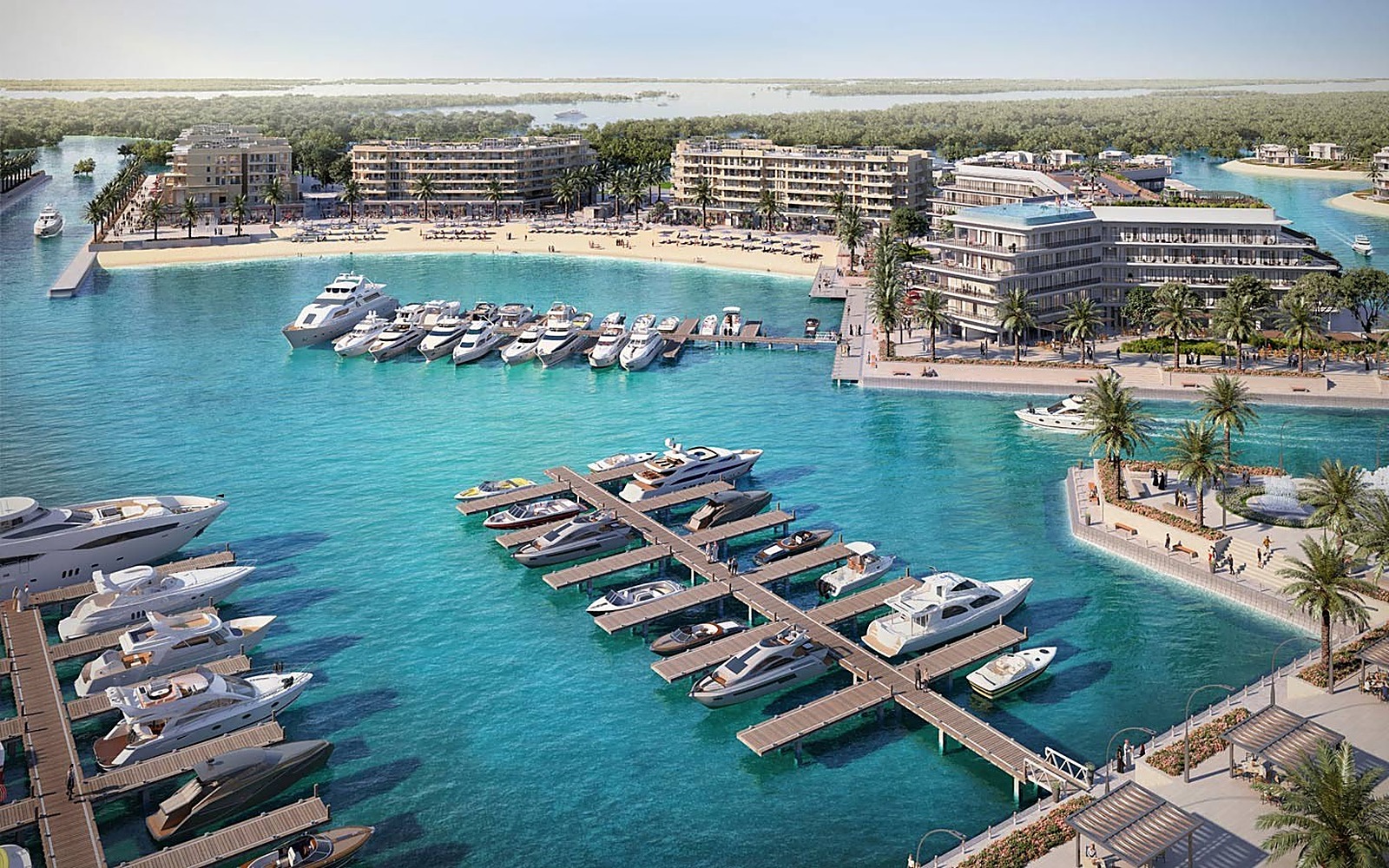 Ramhan Island marina with yachts