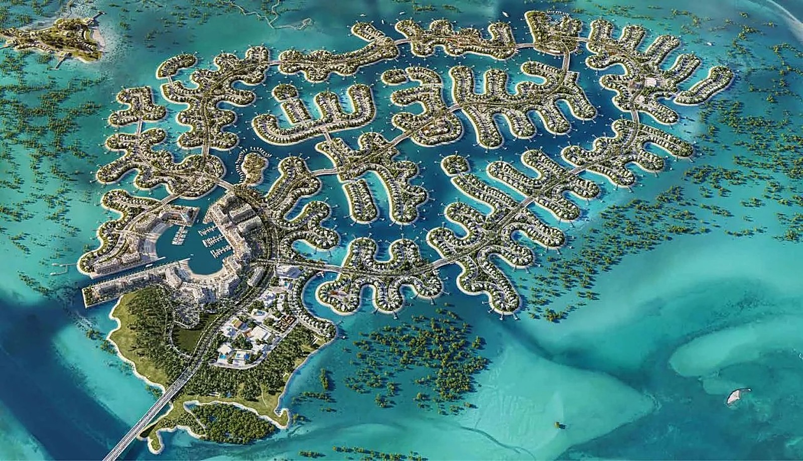 Ramhan Island masterplan render
