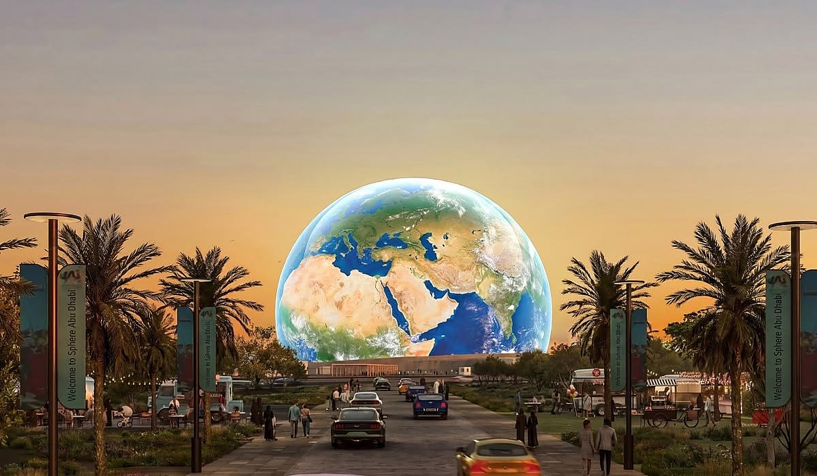The Sphere concept render at Yas Island