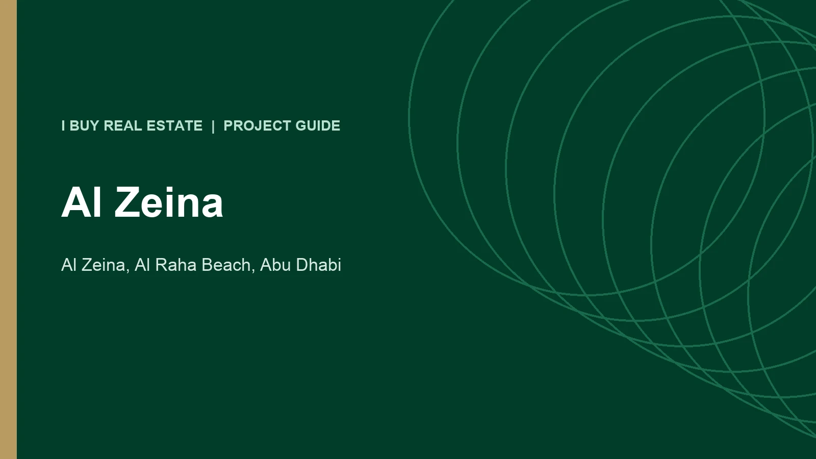 Al Zeina project guide for Al Zeina, Al Raha Beach, Abu Dhabi