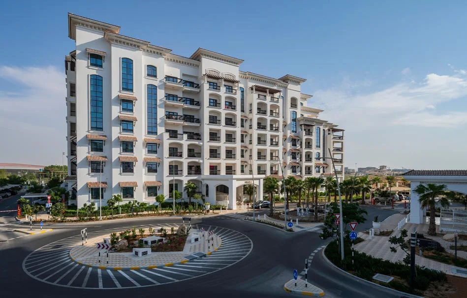 Ansam apartment buildings and landscaped grounds on Yas Island