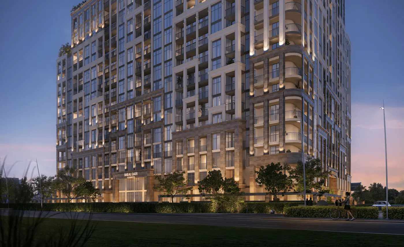 Exterior render of Bab Al Qasr Residence 31