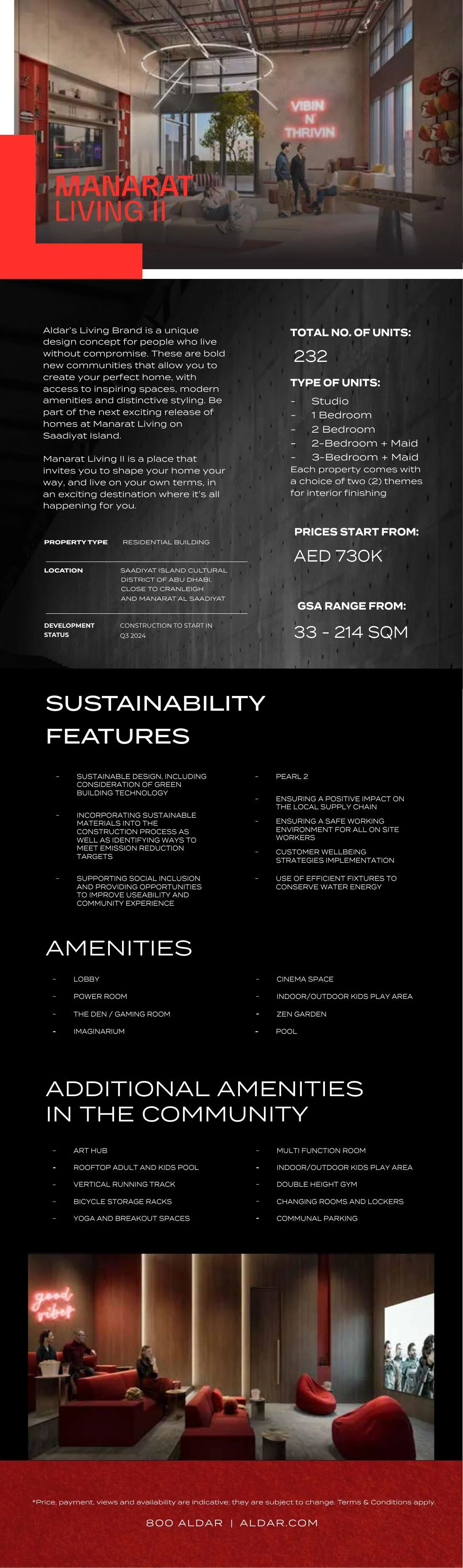 Manarat Living II by Aldar on Saadiyat Island Cultural District