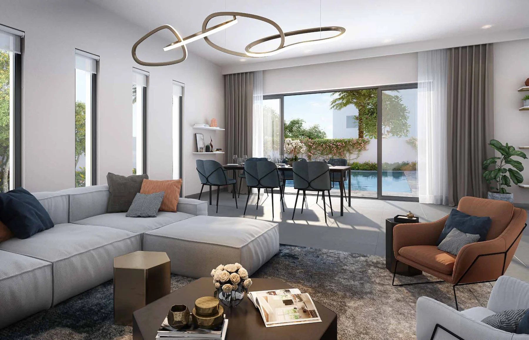 Living room interior in a Noya Luma villa