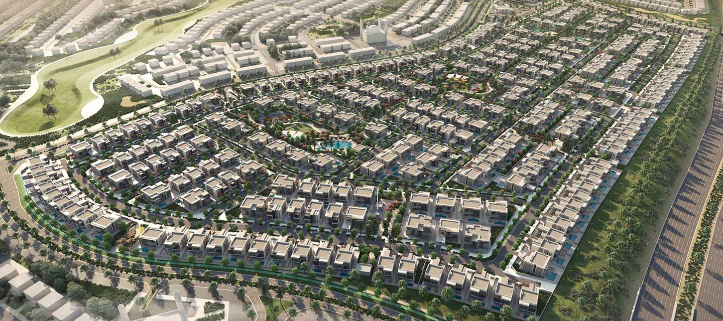 Aerial masterplan render of Saadiyat Reserve