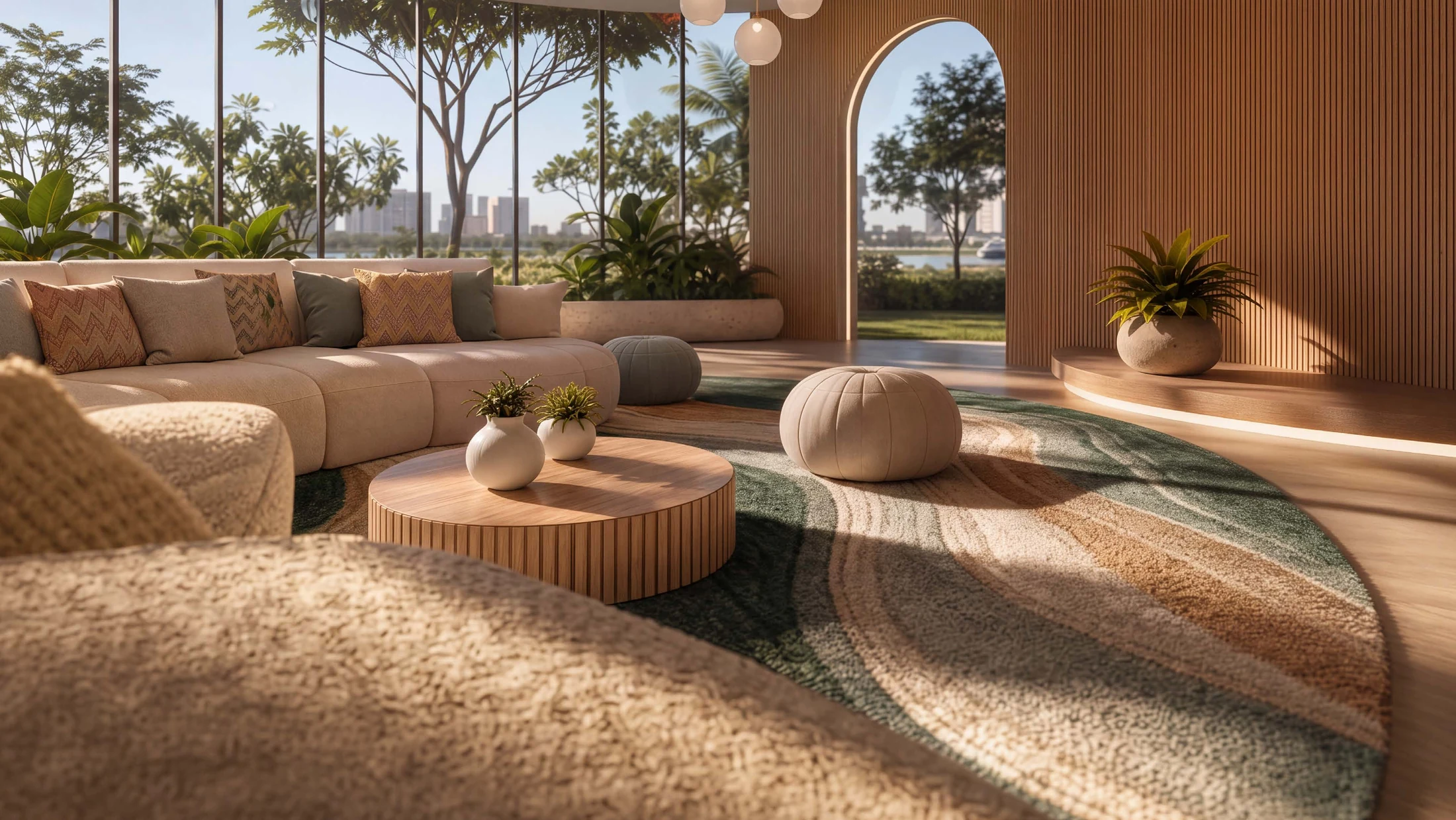 Outdoor residents lounge at Waterfront by Missoni
