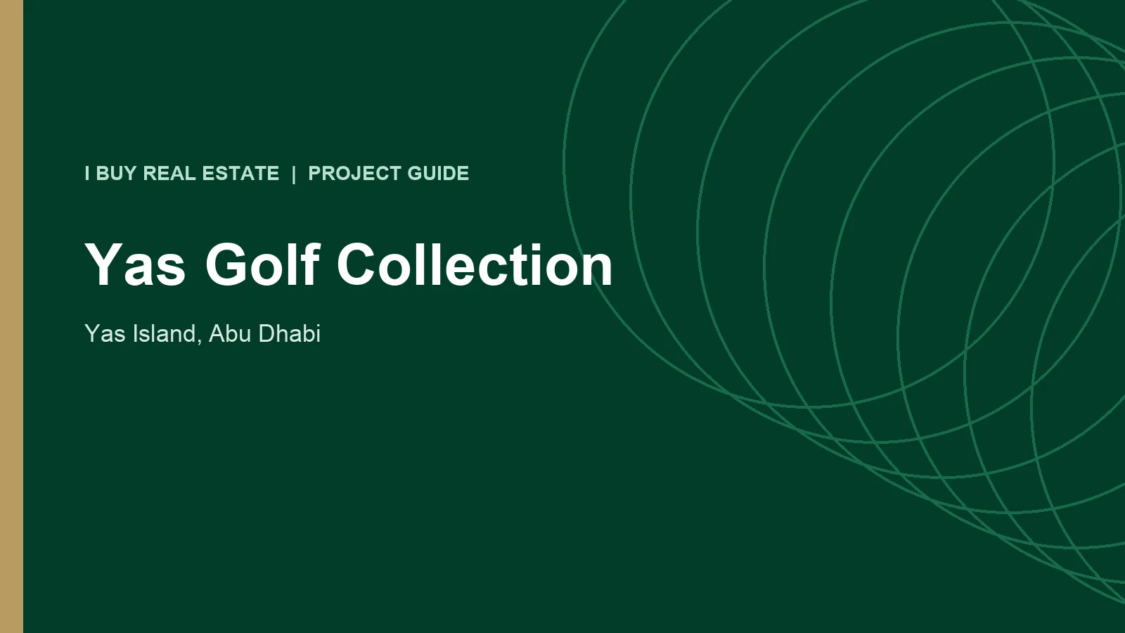 Yas Golf Collection project guide for Yas Island, Abu Dhabi