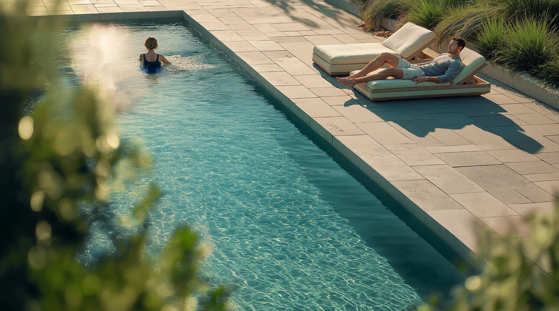 Family pool amenity render at Yas Riva Residences
