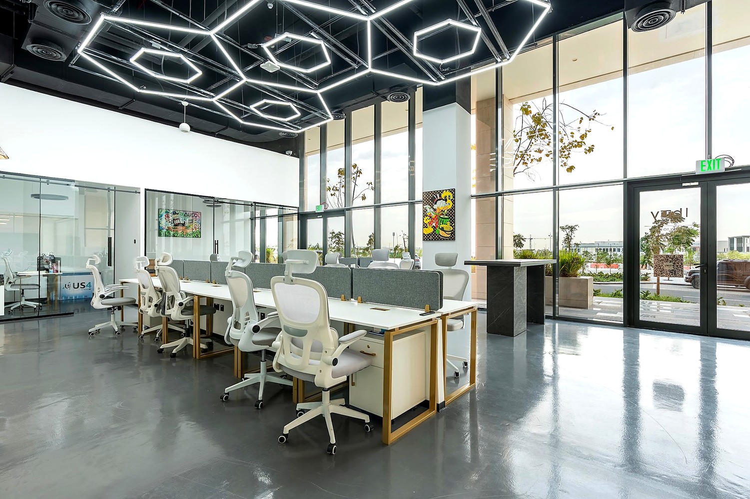 Open-plan office interior