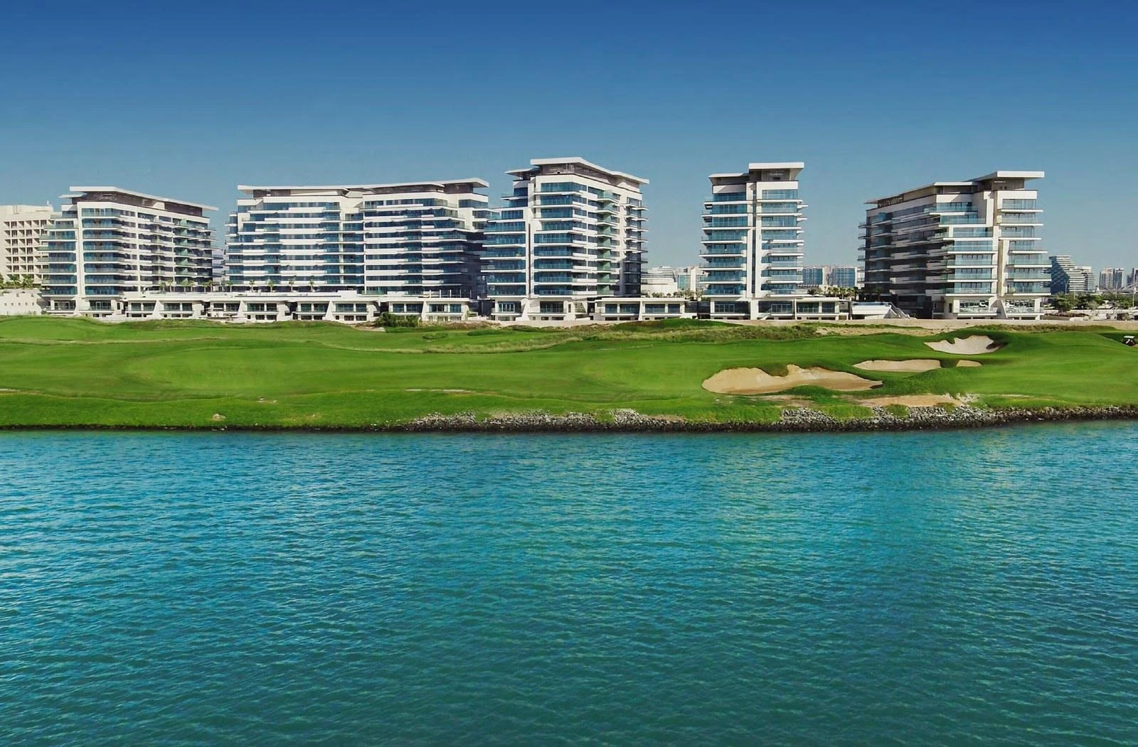 Mayan apartments across the water from Yas Links | Aldar